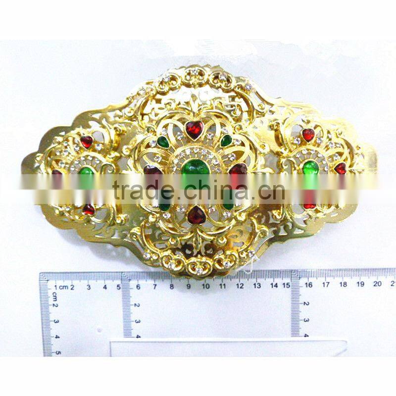 Laste design silver metal waist belt buckles wholesale with crystal stone
