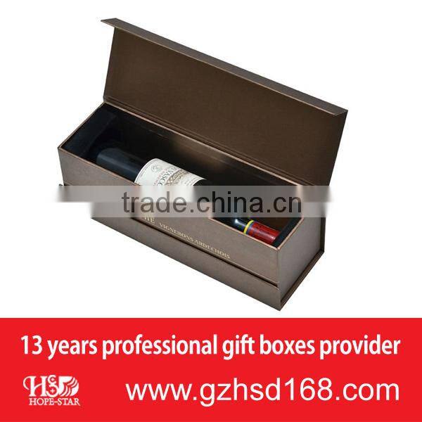 Wholesale luxury matte wine box wine bottle packaging box custom logo printed paper cardboard packaging box for wine bottle