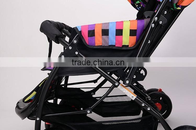 European Market Top Quality Twins Baby Stroller|Baby Carriage with Bidirectional Handle