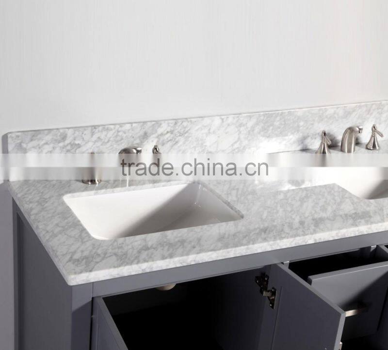 Grey 60 inch wooden bathroom vanity with double sinks from china