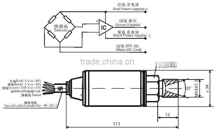 Pressure transducer sensor
