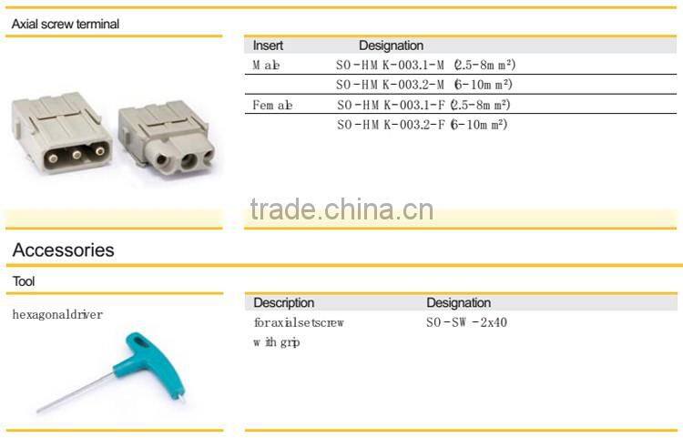 SMICO Popular Wholesale Items 3 Pin Automatic Wire Male Female Plastic Connectors