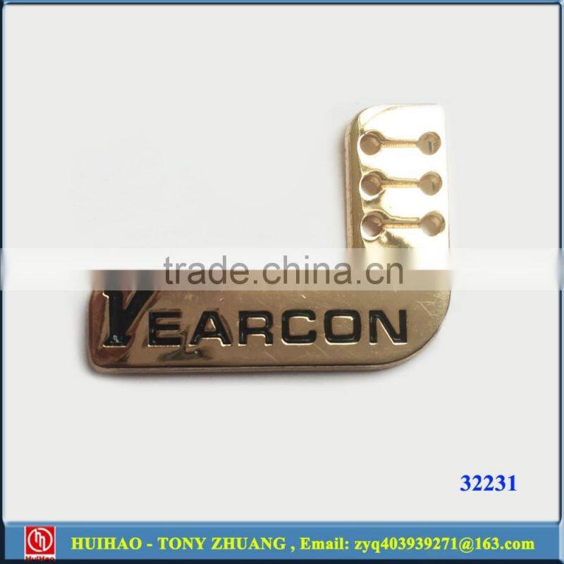 gold color metal decorative shoes label buckle 32231