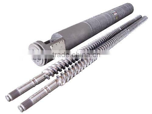 Plastic extruder parallel twin screw and barrel for floor/board extrusion line