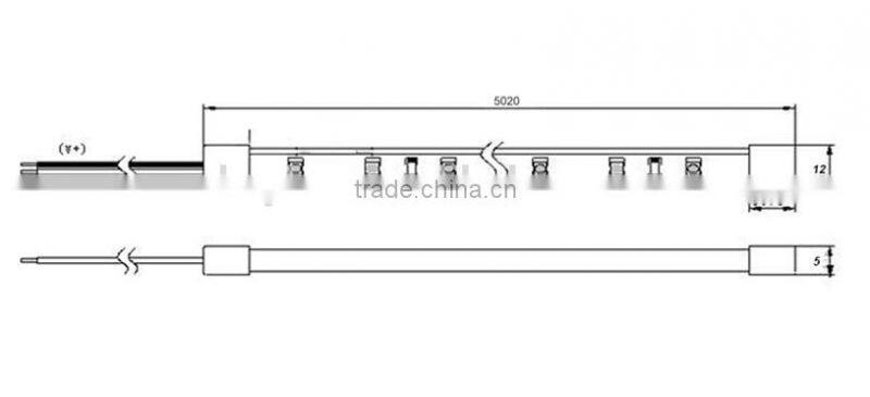SMD3528 Waterproof IP68 Silicone Glue Tube Led Flexible Strip