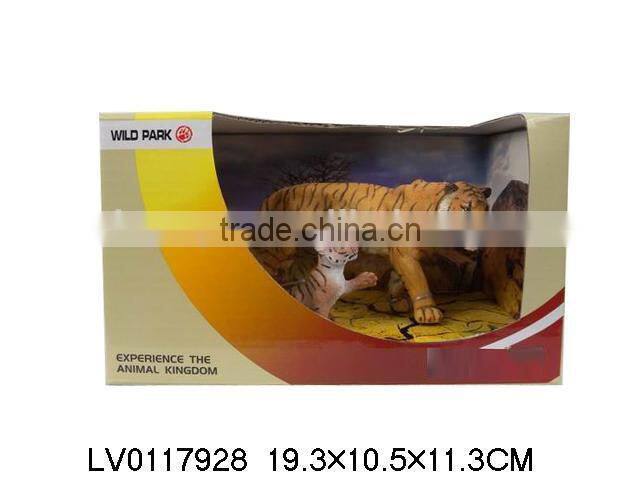 Hot-selling plastic miniature animals toy,tiger toy kids