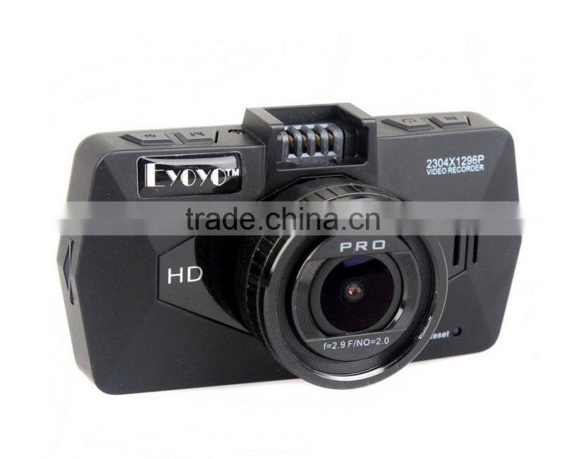 2016 Eyoyo A7810 Top Ambarella A7LA70 HD 1296P Dash Cam LDWS Camera DVR G-sensor china supplier