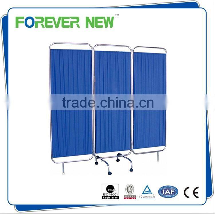 YXZ-028C Stainless Steel Hospital Ward 4 Parts Folding Ward Screen