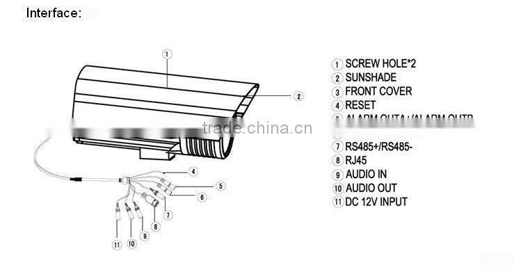 HD Waterproof IR Bullet IP Camera SA7801N-MPC-TD-L security camera ip