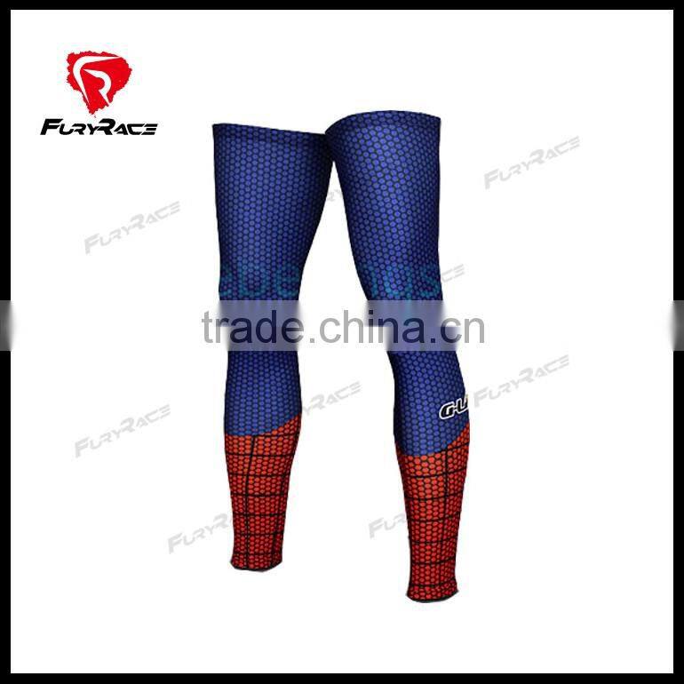 Sublimation Printing French Flag Sunscreen Custom Made Cycling Leg Warmer