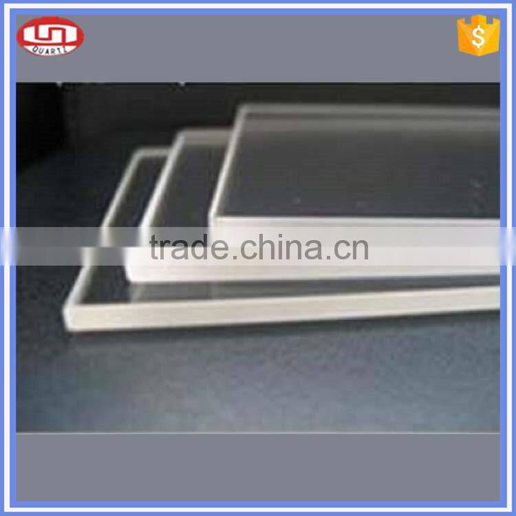 transparent high purity silica quartz glass plate