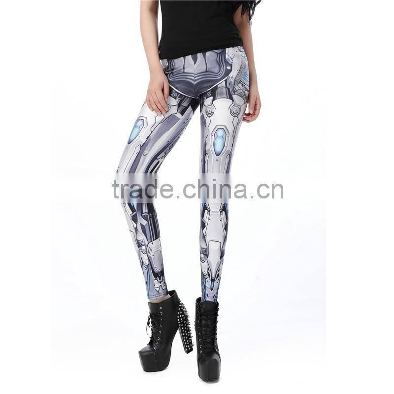 New Arrival Design MECHA CosPlay ROBOT Comic Cartoon Printed Leggins Women Leggings