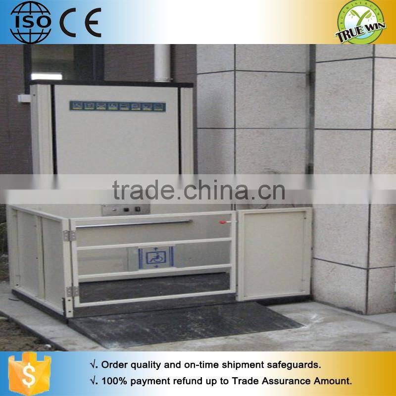 Disable people used vertical wheelchair platform lift