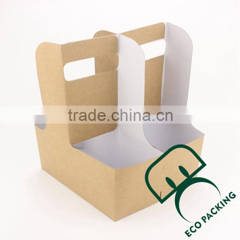 paper board take away 4 cups coffee cup tray