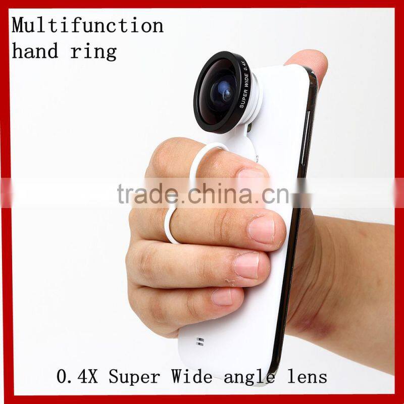 Universal hand ring 0.4X super wide angle flexible lens camera digital lens for cell phone