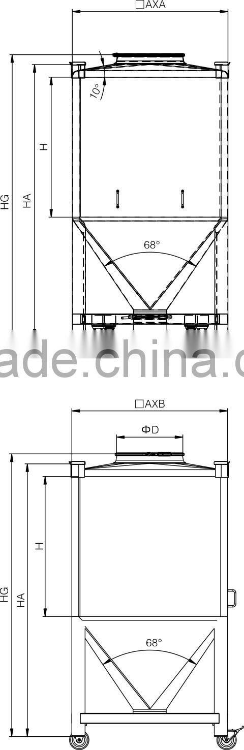 Stainless steel reactor with agitator mixing tank for pharmaceutical industry