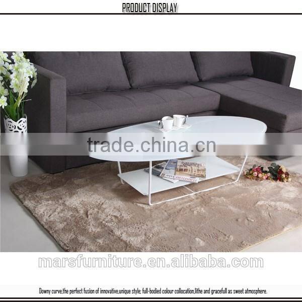 Cheap wholesale high quality white base glass top coffee table