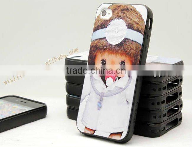 New Monchhchi Soft Silicone SKIN Case Phone Cover for iPhone 4 4S