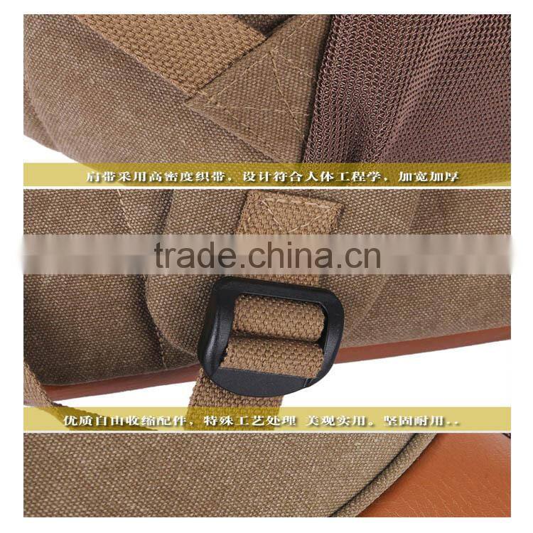 Wholesale OEM production lesiure canvas backpack