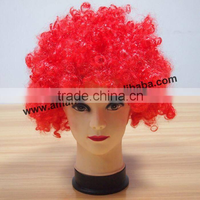 Tops Seller Christmas Party Wig,Sports Wig/Sport Headband Wig/Sports Fans Wigs,