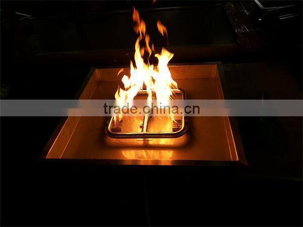 Square Magnesia Gas Fire Pit Table