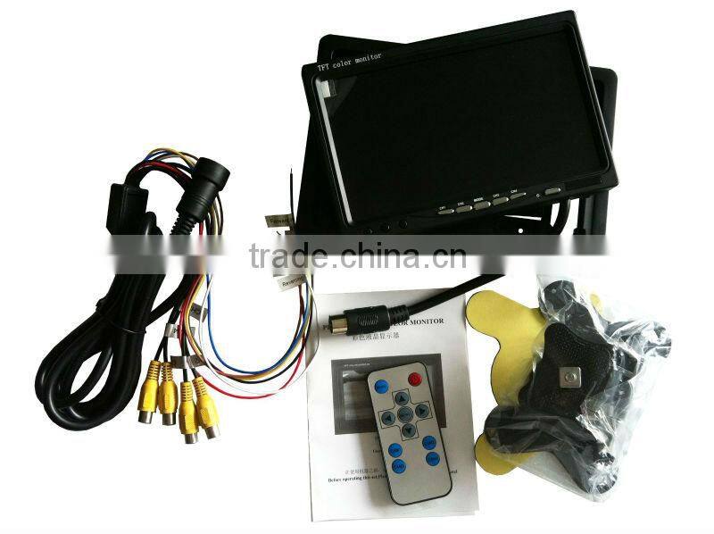 7 Inch LCD Mirror car dvd player manufacturer with 4 way CVBS