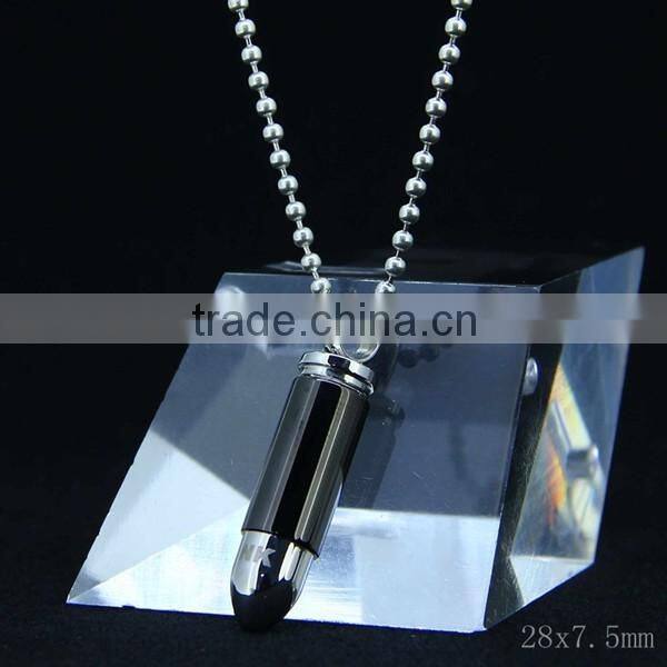 stainless steel bullet pendants for man high quality