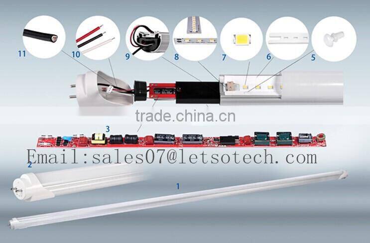 shenzhen led tube light manufacturer high brightness t8 tube led light 4ft 1200mm g13 led indoor lighting tube T8