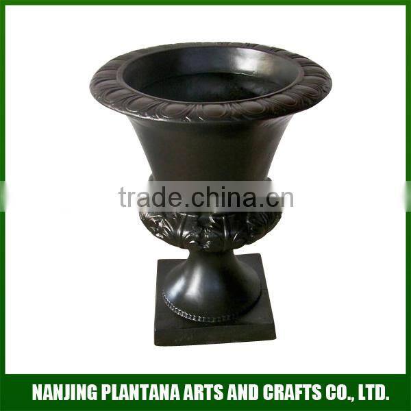 wholesale urn black urn and outdoor flower vase fiberglass resin urn