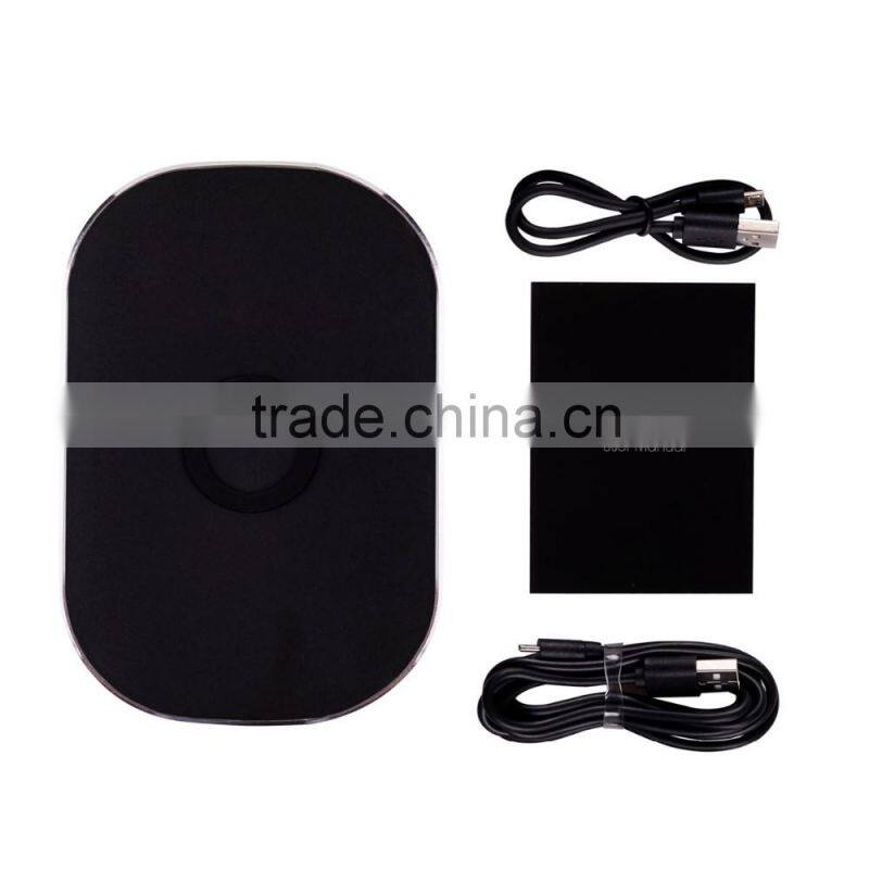 Unique design 3 coils built-in qi wireless charger for Galay s6