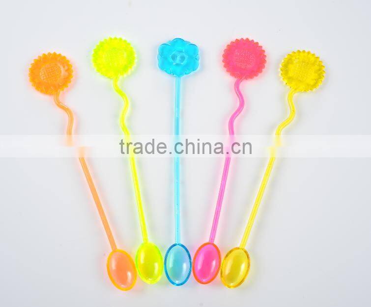 fancy shape plastic stirrers for ice cream