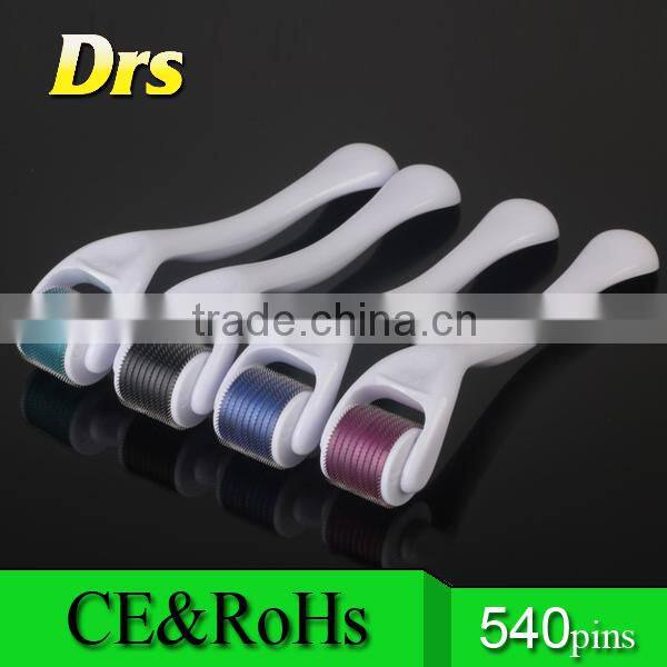 professional 540 Titanium alloy needle derma roller,derma roller mirconeedle skin roller, beauty roller scar treatment 1.5mm