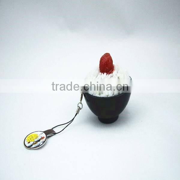 The fake Japanese sushi rice of keychain /Simulation model of food items of fridge magnet