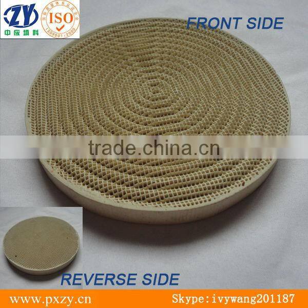 Round ceramic plate,Infrared Honeycomb Ceramic plate,porous ceramic plate
