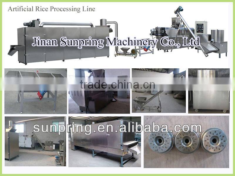 Puffed snacks artificial rice extrusion machinery