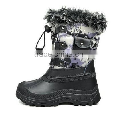 KSNOW New Everyday Little Kid/Big Kid Insulated Fur Insole Lace Up Winter Snow Boots