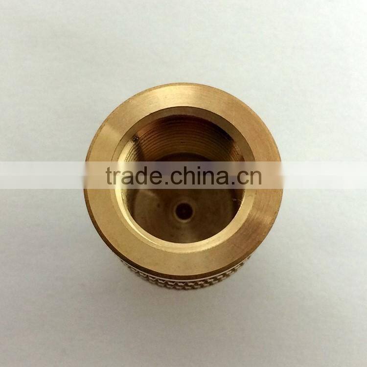 Customized high precision cnc brass inside thread knurled part