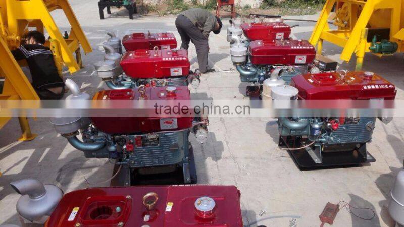 12 HP NEW 350l manual diesel trailer concrete pump with mixer hot selling in Africa