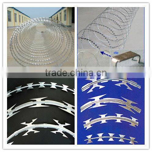 wholesale alibaba China CE&ISO certificated concertina razor barbed wire (pro manufacturer)