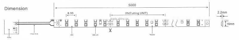 LED strip light SMD3528 12V 240P