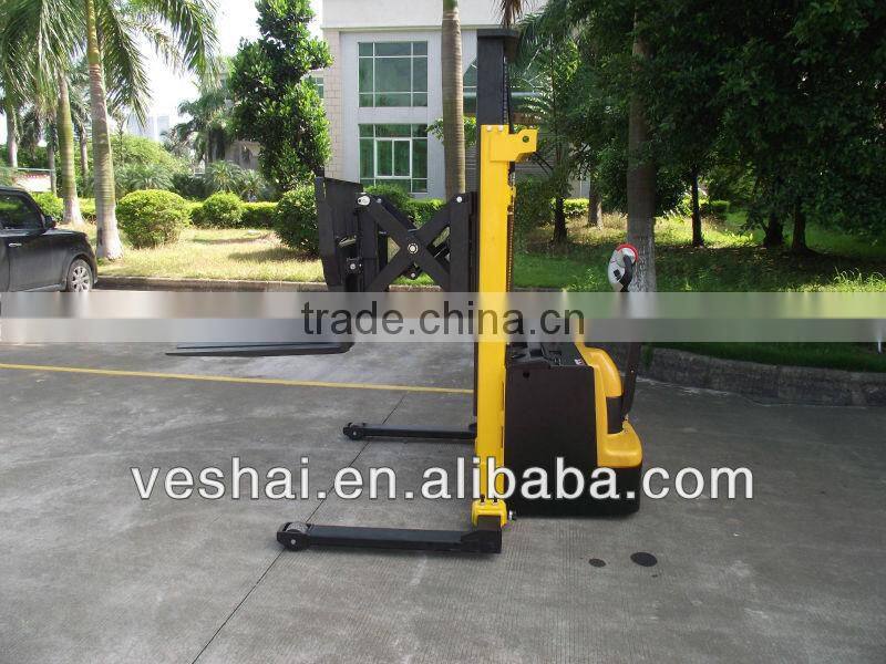 1ton 2.5meter fork reach stacker VH- WSX with straddle legs for factory