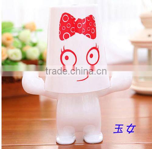 Love strong man toothbrush washing cup sets-white girl