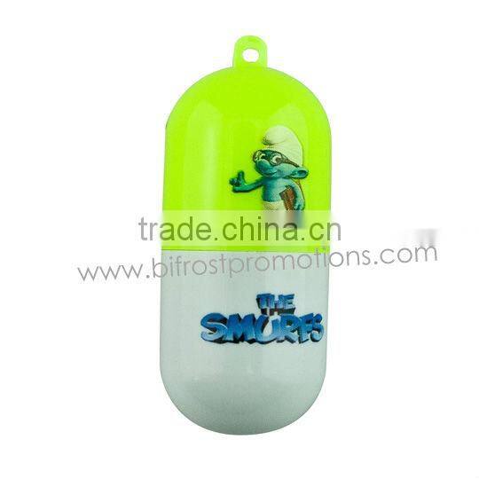 Pill Shape Retractable Highlighter Pen