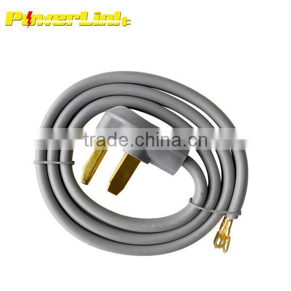 H70338 4 Foot 30A Open Eyelet Certified Appliance 3 Wire Dryer Cord