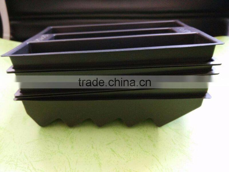 Eco friendly black PS plastic tray with dividers