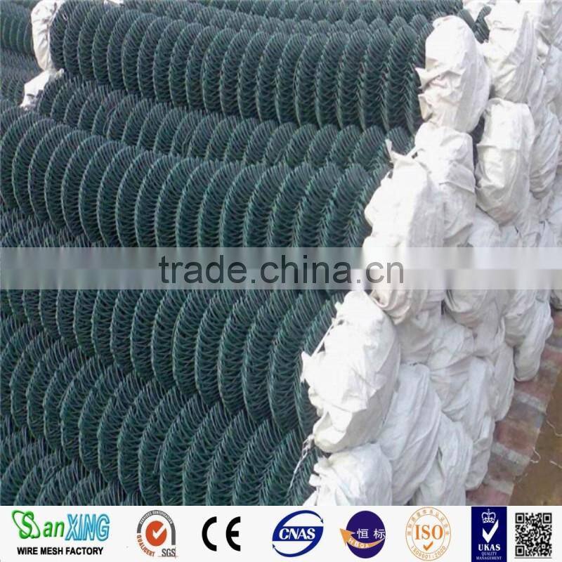 Shool Plastic PVC Coated Chain Link Fence