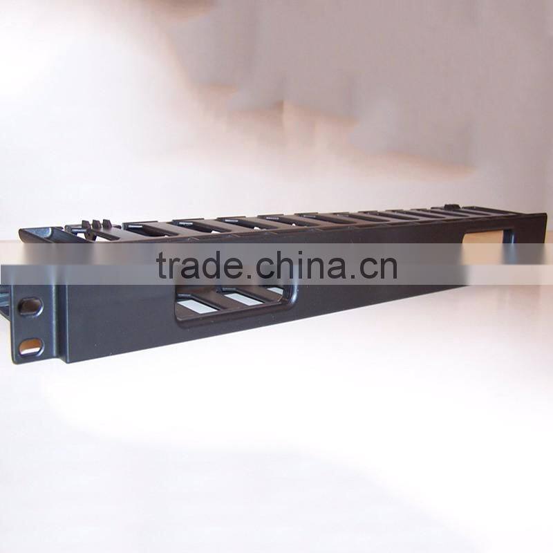 Horizontal Plastic cable management panel 2U