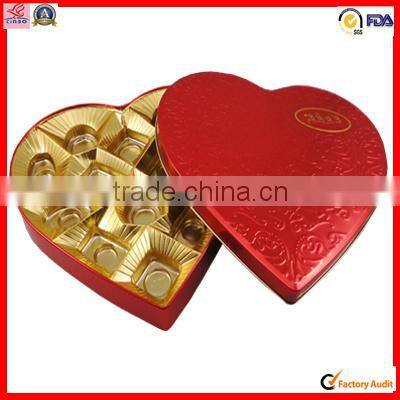 metal chocolate heart-shaped tin box