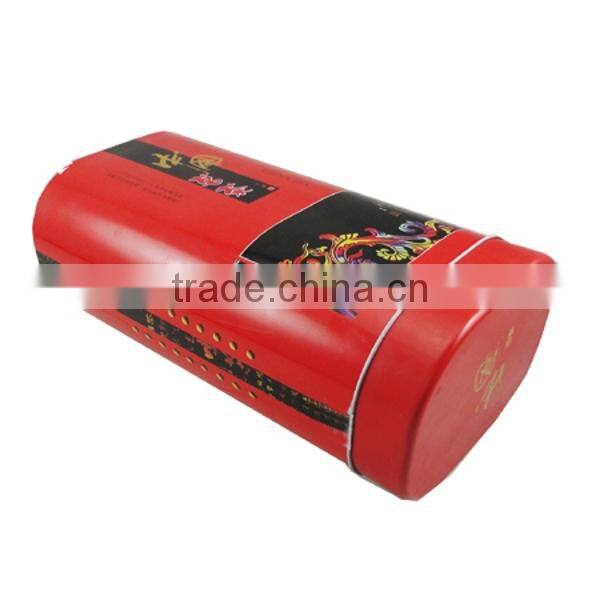 red colour jasmine tea tin box