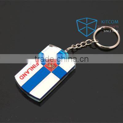 lovely printed logo crystal key ring